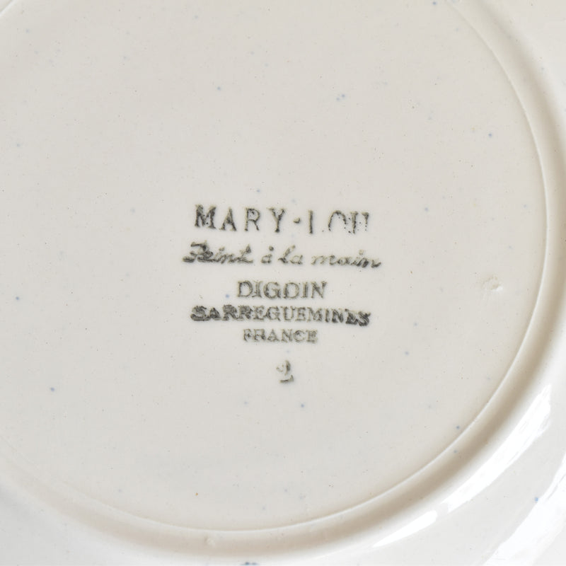 Vintage Digoin & Sarreguemines Mary-Lou Deep Plate 2C