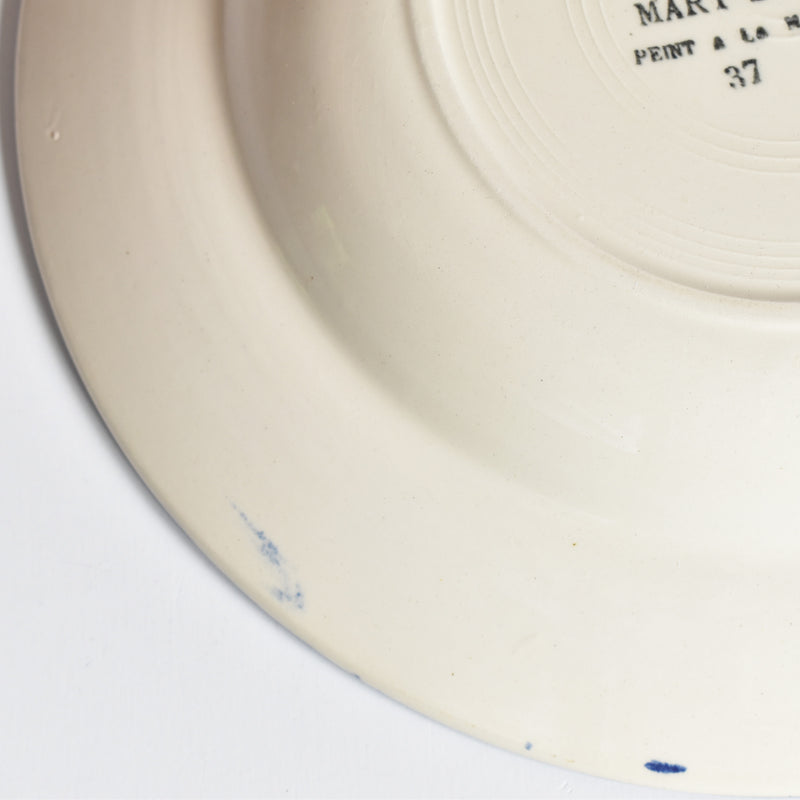 Vintage Deep Plate - Digoin & Sarreguemines Mary-Lou Cream