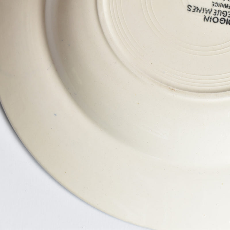 Vintage Deep Plate - Digoin & Sarreguemines Mary-Lou Cream