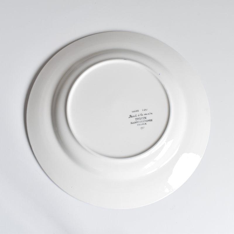 Vintage Digoin & Sarreguemines Mary-Lou Plate - White A