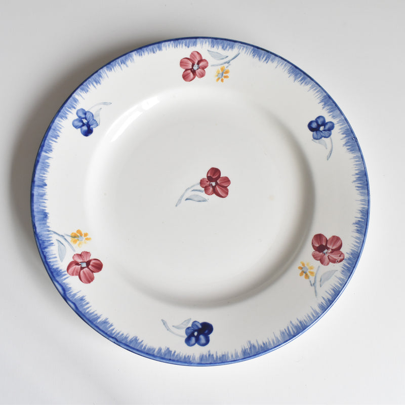 Vintage Plate Digoin & Sarreguemines Mary-Lou White B