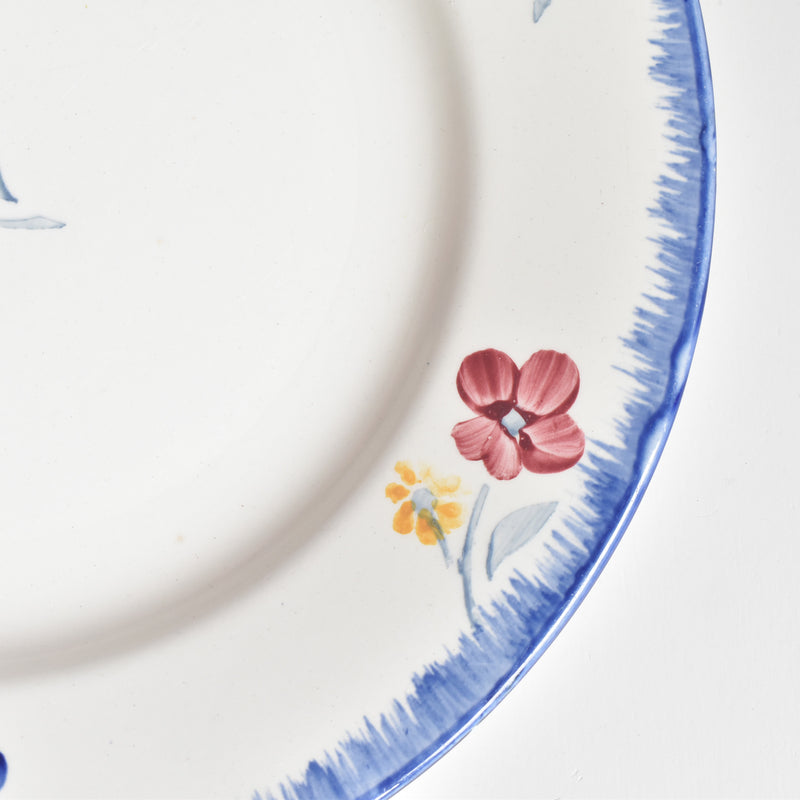 Vintage Plate Digoin & Sarreguemines Mary-Lou White B
