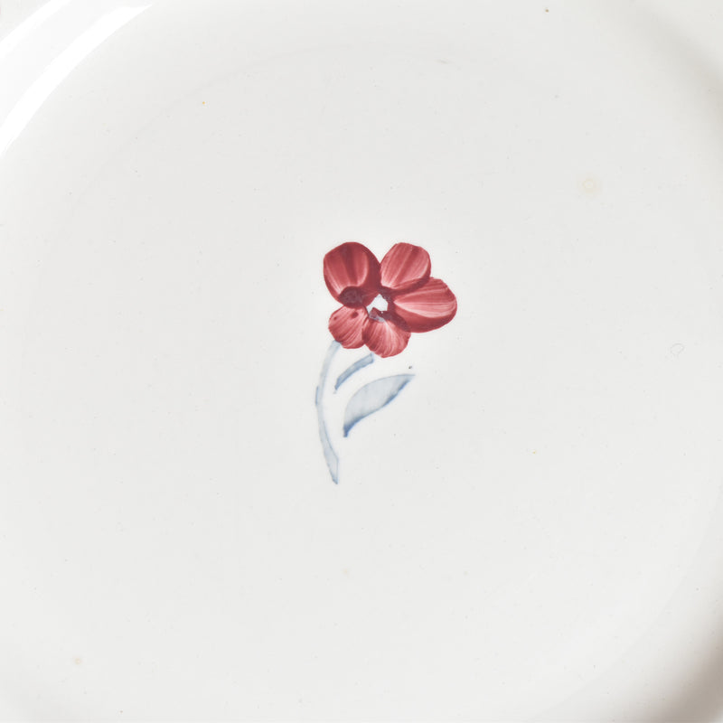 Vintage Plate Digoin & Sarreguemines Mary-Lou White B