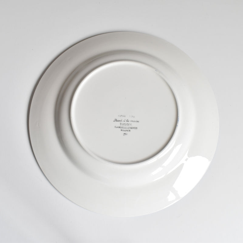 Vintage Plate Digoin & Sarreguemines Mary-Lou White B