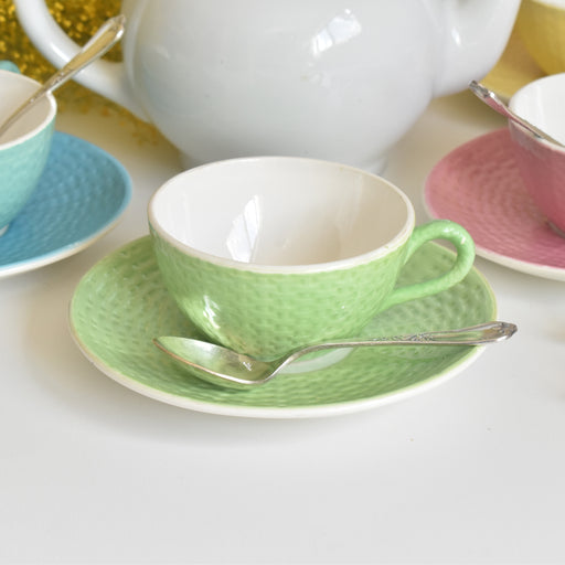 ヴィンテージカップ＆ソーサー ディゴワン＆サルグミンヌ パニエ グリーン