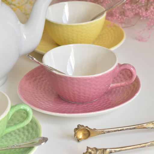 ヴィンテージカップ＆ソーサー ディゴワン＆サルグミンヌ パニエ ピンク