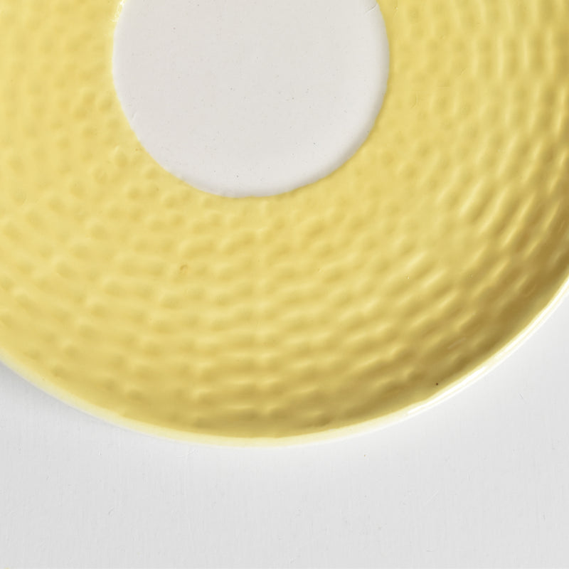 Vintage Cup & Saucer, Digoin & Sarreguemines Panier Yellow