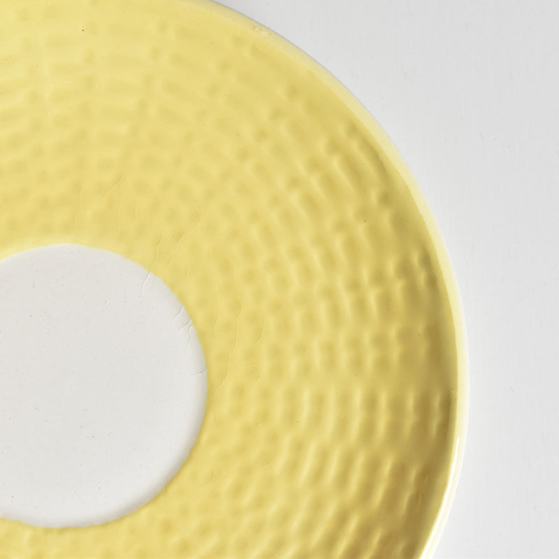 Vintage Cup & Saucer, Digoin & Sarreguemines Panier Yellow