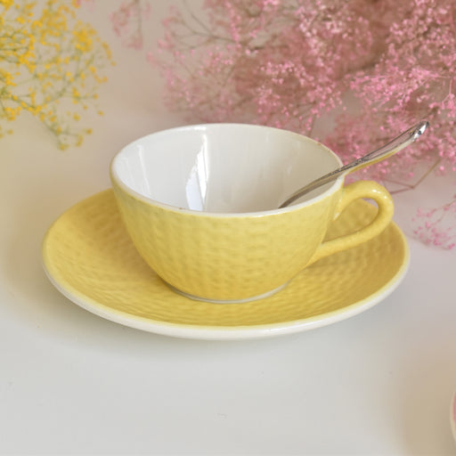 ヴィンテージカップ＆ソーサー ディゴワン＆サルグミンヌ パニエ イェロー