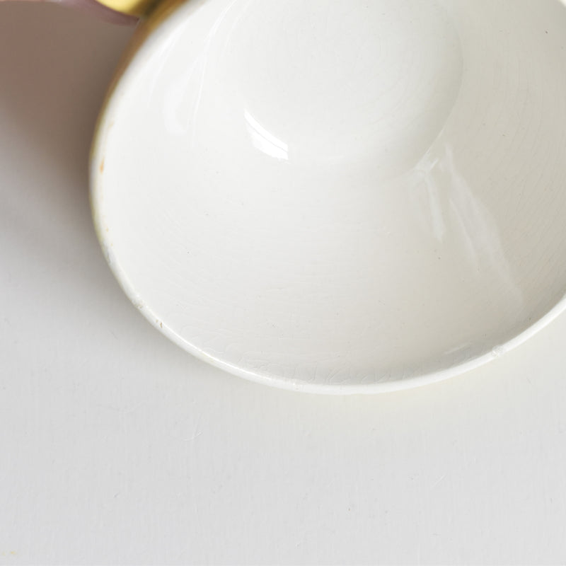 Vintage Cup & Saucer, Digoin & Sarreguemines Panier Yellow