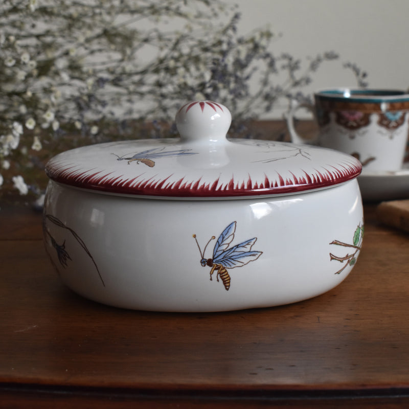 Vintage Bonbonnière Sarreguemines Papillon