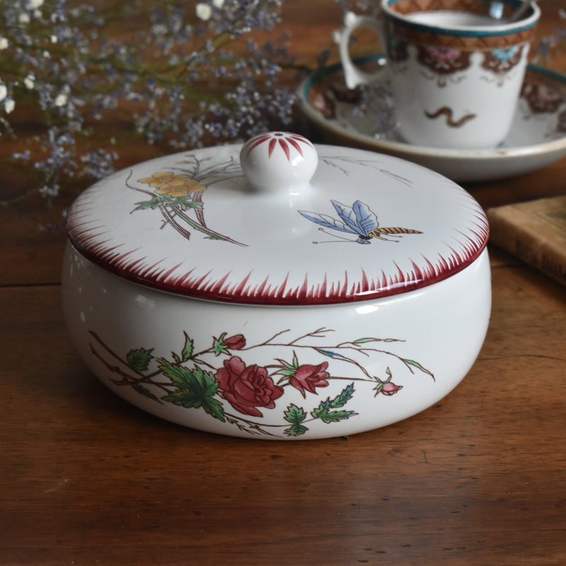 Vintage Bonbonnière Sarreguemines Papillon
