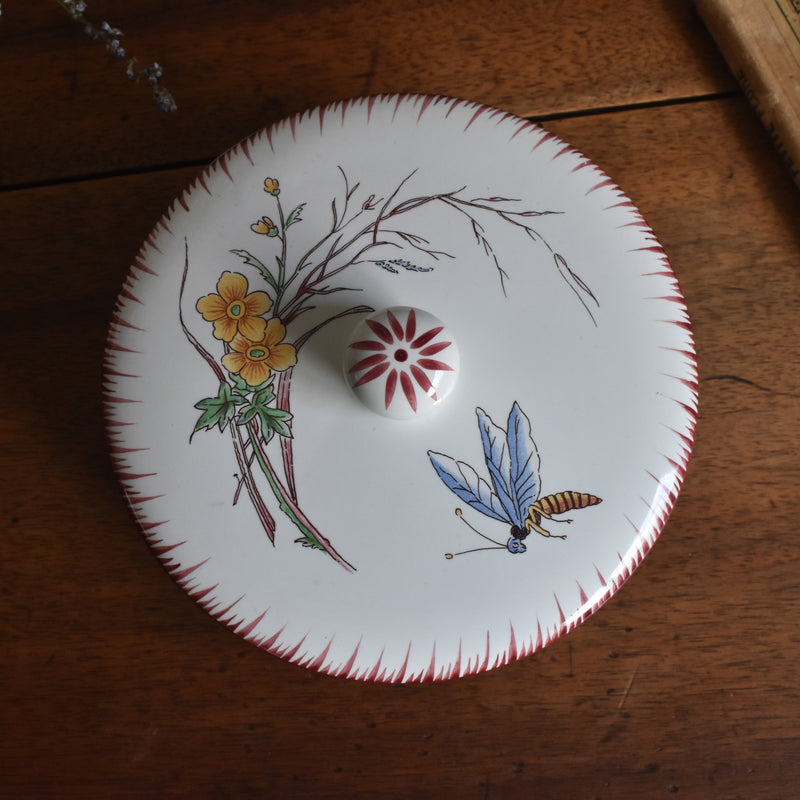 Vintage Bonbonnière Sarreguemines Papillon