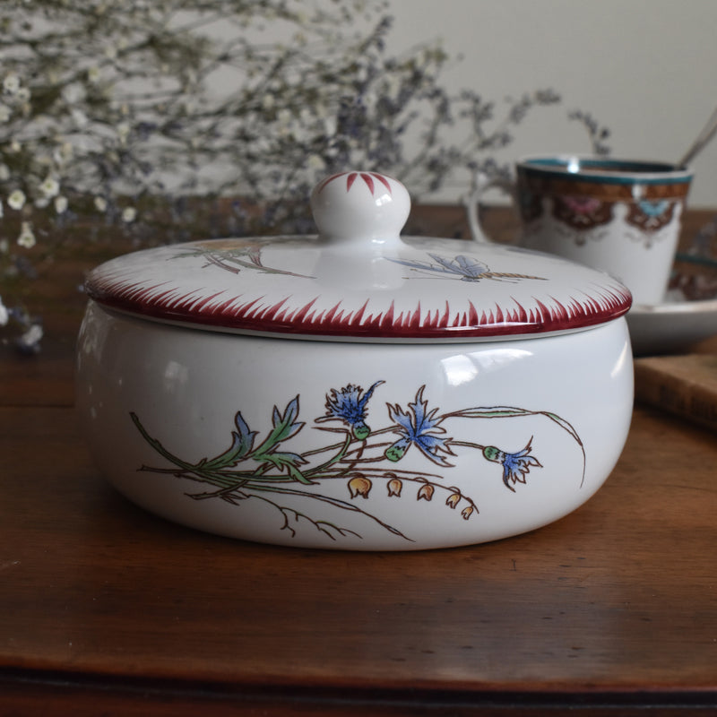 Vintage Bonbonnière Sarreguemines Papillon