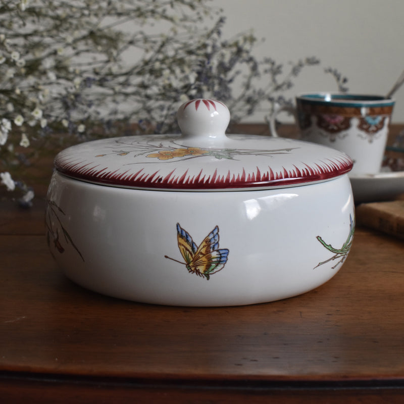 Vintage Bonbonnière Sarreguemines Papillon