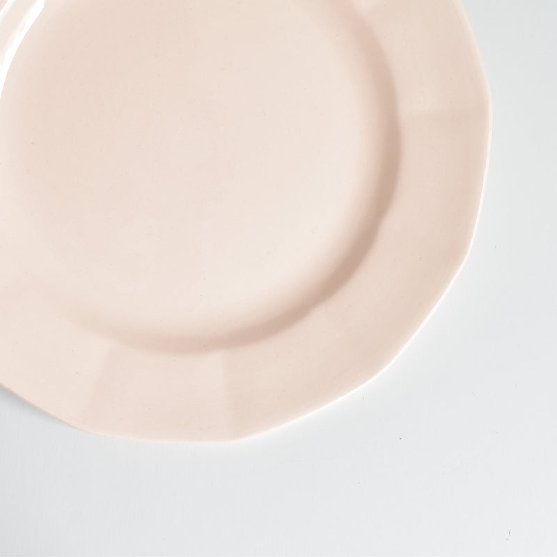 Vintage Dessert Plate, Digoin & Sarreguemines, Dodecagon, Pink B
