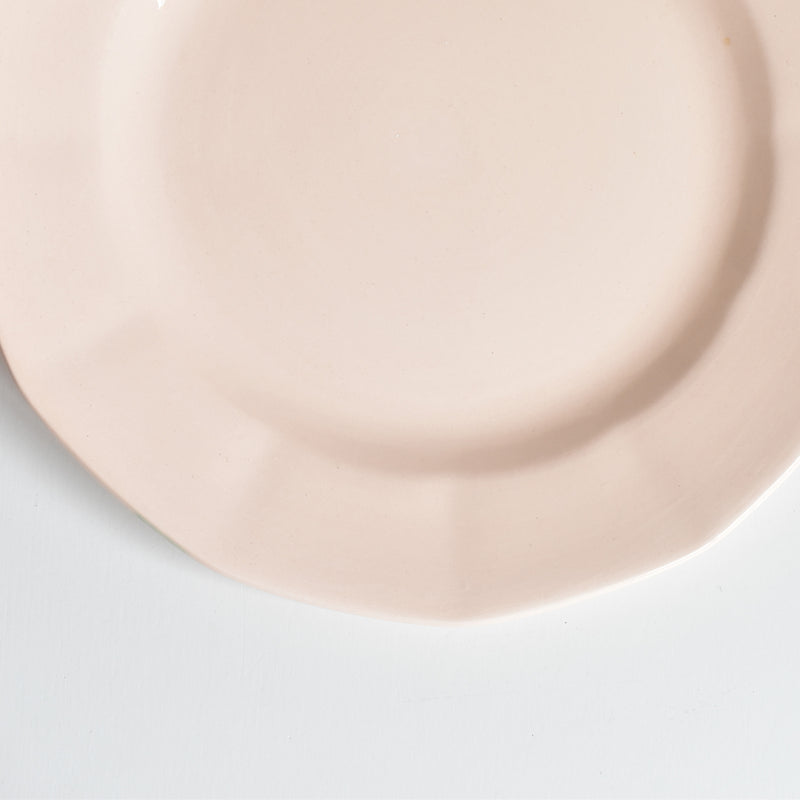 Vintage Dessert Plate Digoin & Sarreguemines Dodecagon Pink I