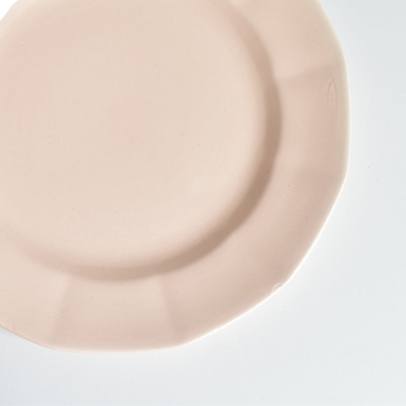 Vintage Dessert Plate, Digoin & Sarreguemines, Dodecagon, Pink, K