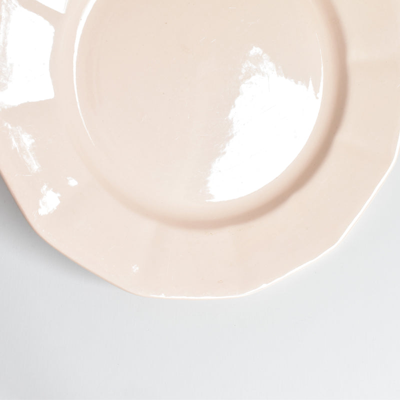 Vintage Plate Digoin & Sarreguemines Dodecagon Pink C