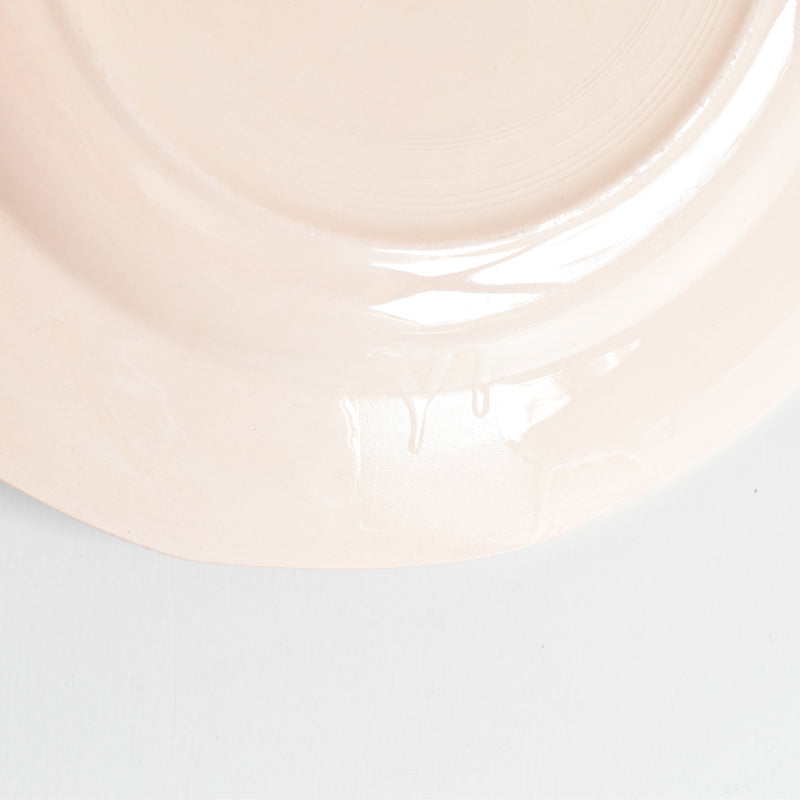 Vintage Plate Digoin & Sarreguemines Dodecagon Pink D