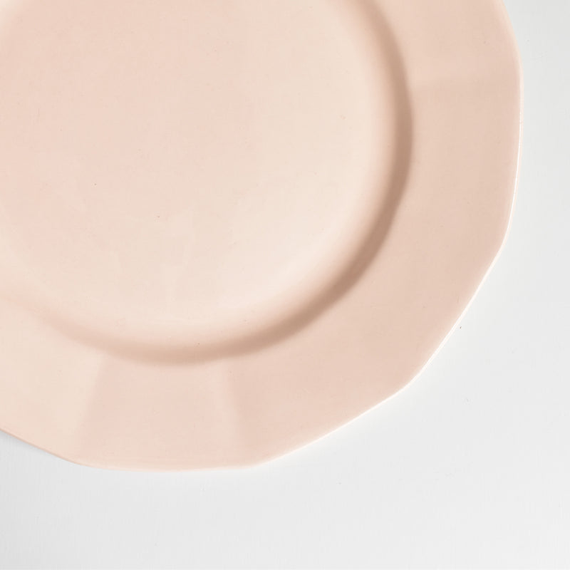 Vintage Plate Digoin & Sarreguemines Dodecagon Pink D