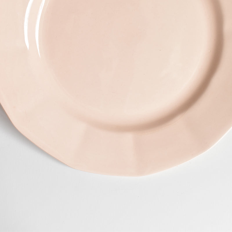 Vintage Plate Digoin & Sarreguemines Dodecagon Pink D
