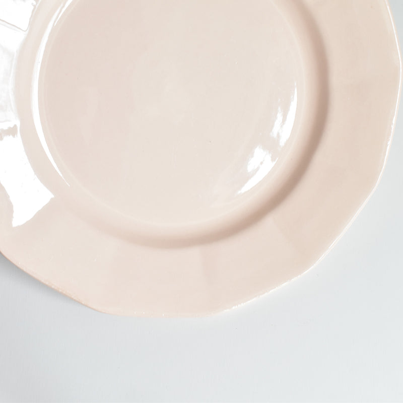 Vintage Digoin & Sarreguemines Octagonal Plate, Pink F