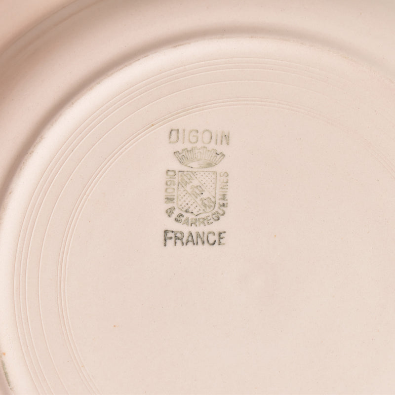 Vintage Digoin & Sarreguemines Octagonal Plate, Pink F