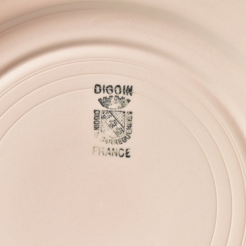 Vintage Plate, Digoin & Sarreguemines, Decagon, Pink G
