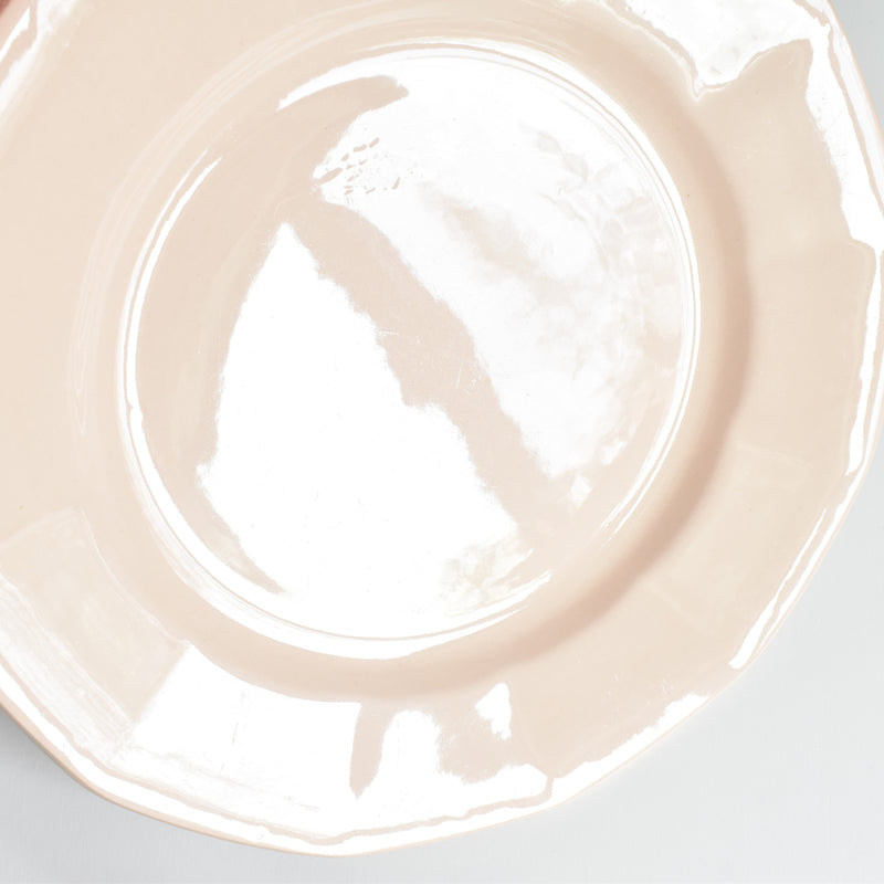 Vintage Plate Digoin & Sarreguemines Dodécagone Pink H