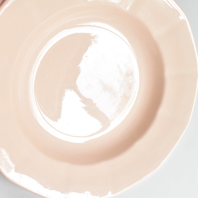 Vintage Deep Plate Digoin & Sarreguemines Dodecagon Pink A