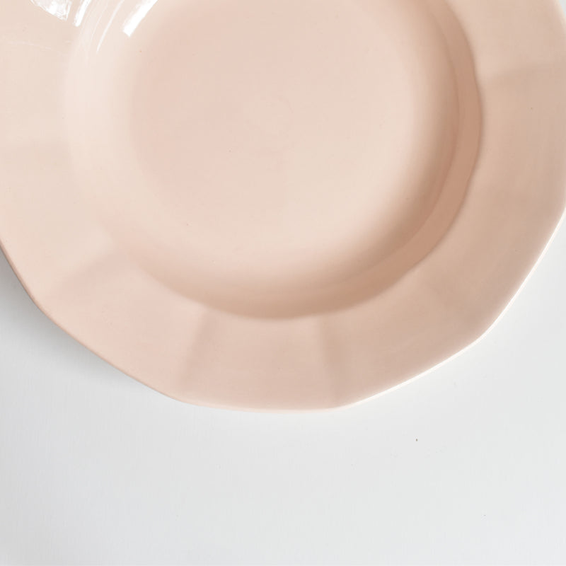 Vintage Deep Plate, Digoin & Sarreguemines, Dodecagon, Pink B