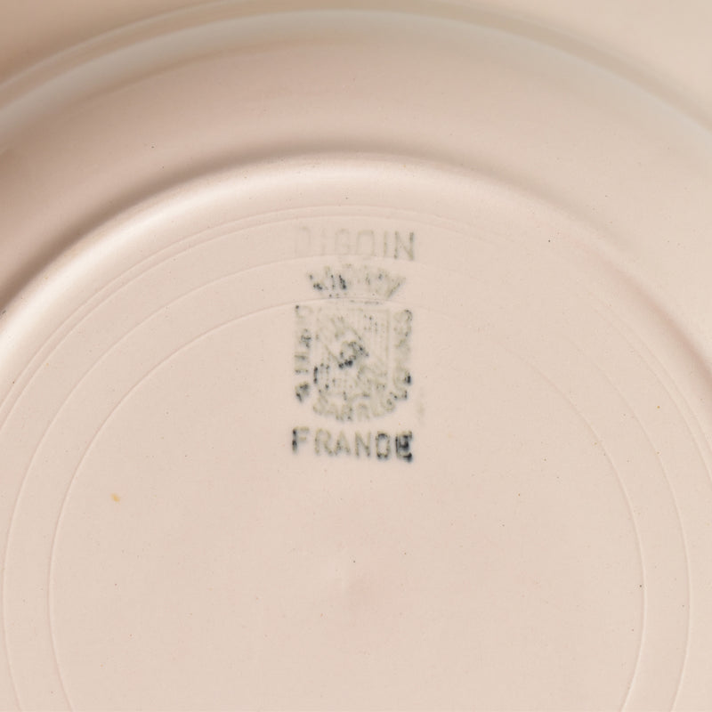 Vintage Deep Dish Digoin & Sarreguemines Dodecagon Pink C