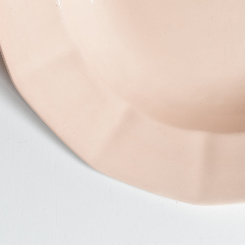 Vintage Digoin & Sarreguemines Dodecagon Deep Plate, Pink D