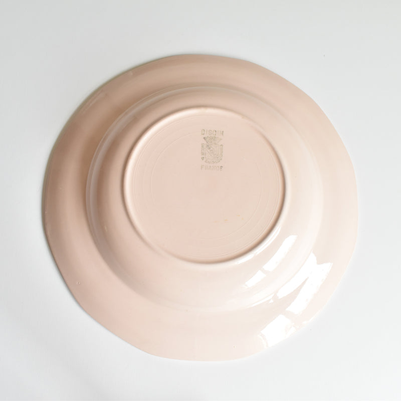 Vintage Deep Dish Digoin & Sarreguemines Dodecagon Pink E