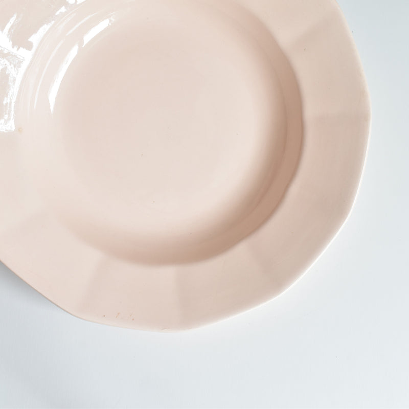 Vintage Deep Dish Digoin & Sarreguemines Dodecagon Pink E