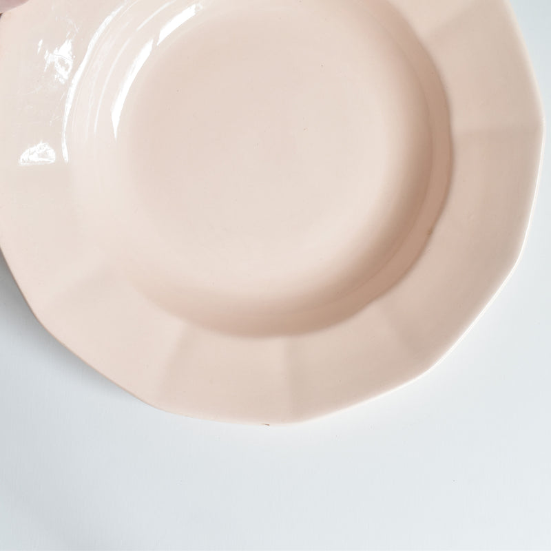 Vintage Deep Dish Digoin & Sarreguemines Dodecagon Pink E