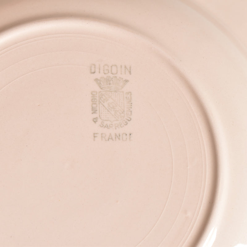 Vintage Deep Dish, Digoin & Sarreguemines, Dodecagon, Pink, F