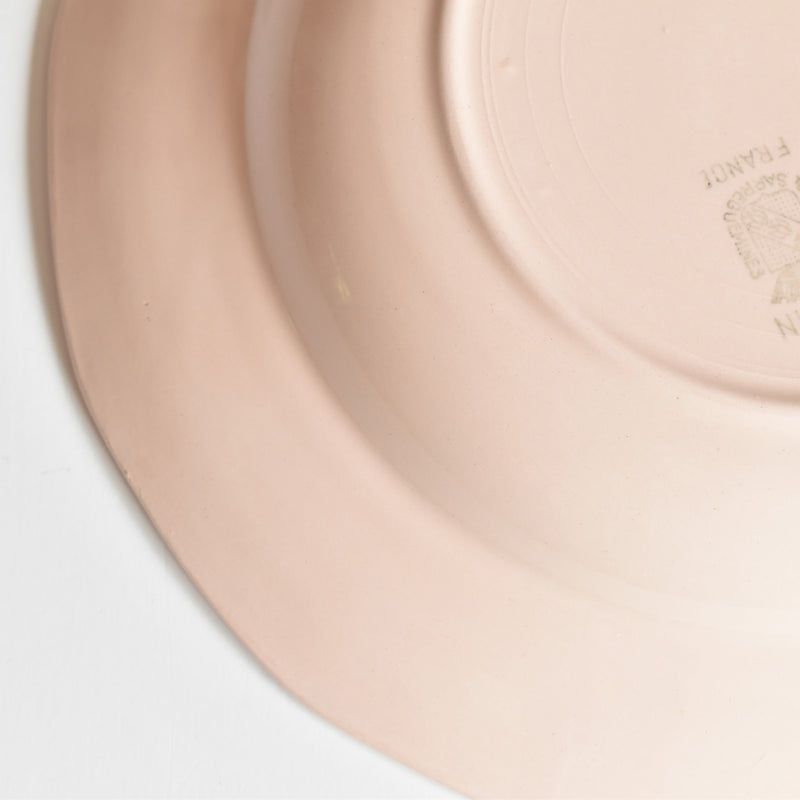 Vintage Deep Dish, Digoin & Sarreguemines, Dodecagon, Pink, F