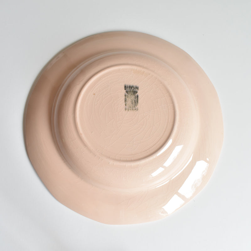 Vintage Deep Dish, Digoin & Sarreguemines, Dodecagon, Pink, G