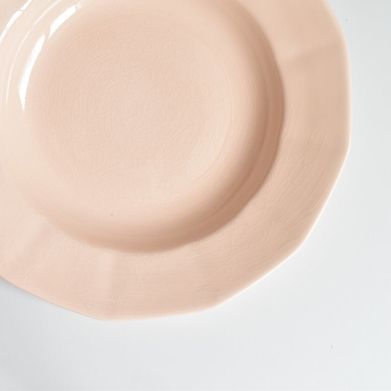 Vintage Deep Dish, Digoin & Sarreguemines, Dodecagon, Pink, G