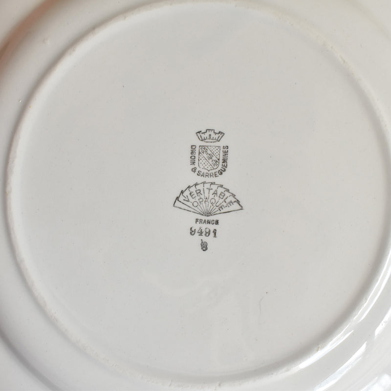 Vintage Plate Digoin & Sarreguemines 9491 C