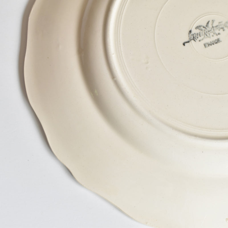 Vintage Plate Digoin & Sarreguemines Rohan (Scalloped Rim) D