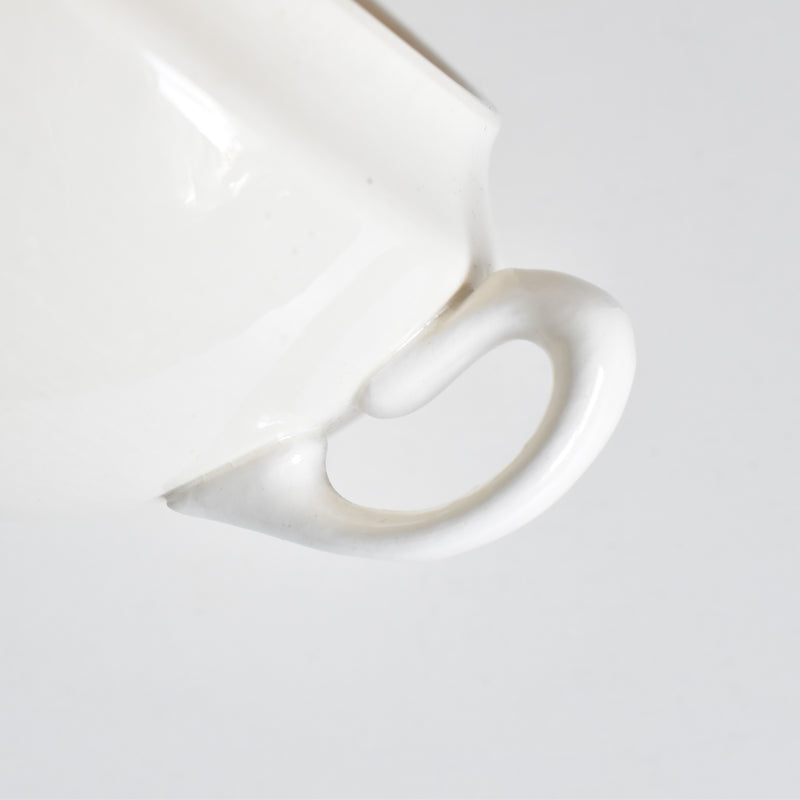 Vintage Digoin & Sarreguemines Sugar Pot, Cream