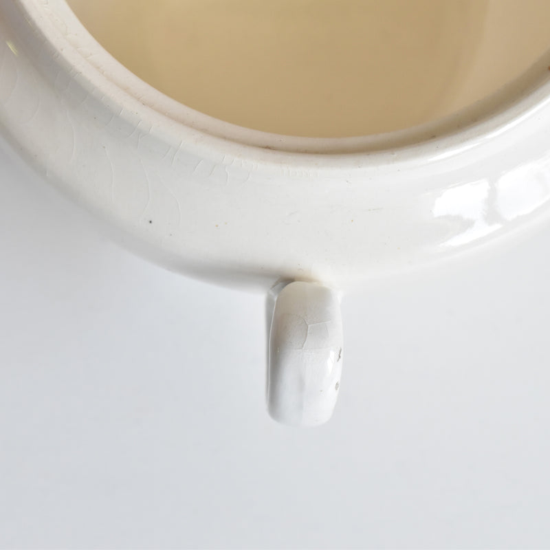 Vintage Digoin & Sarreguemines Sugar Pot, Cream