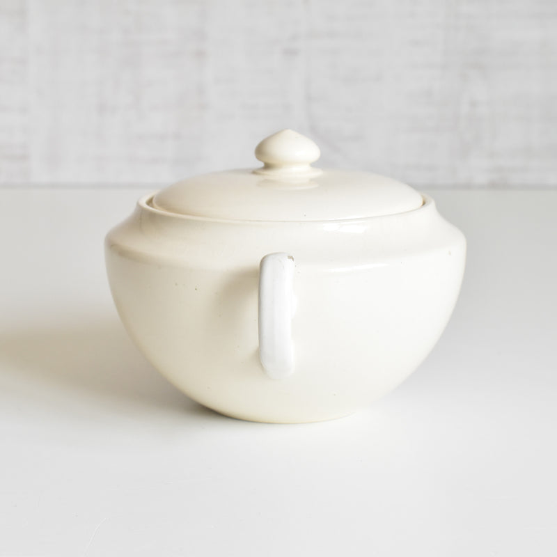 Vintage Digoin & Sarreguemines Sugar Pot, Cream
