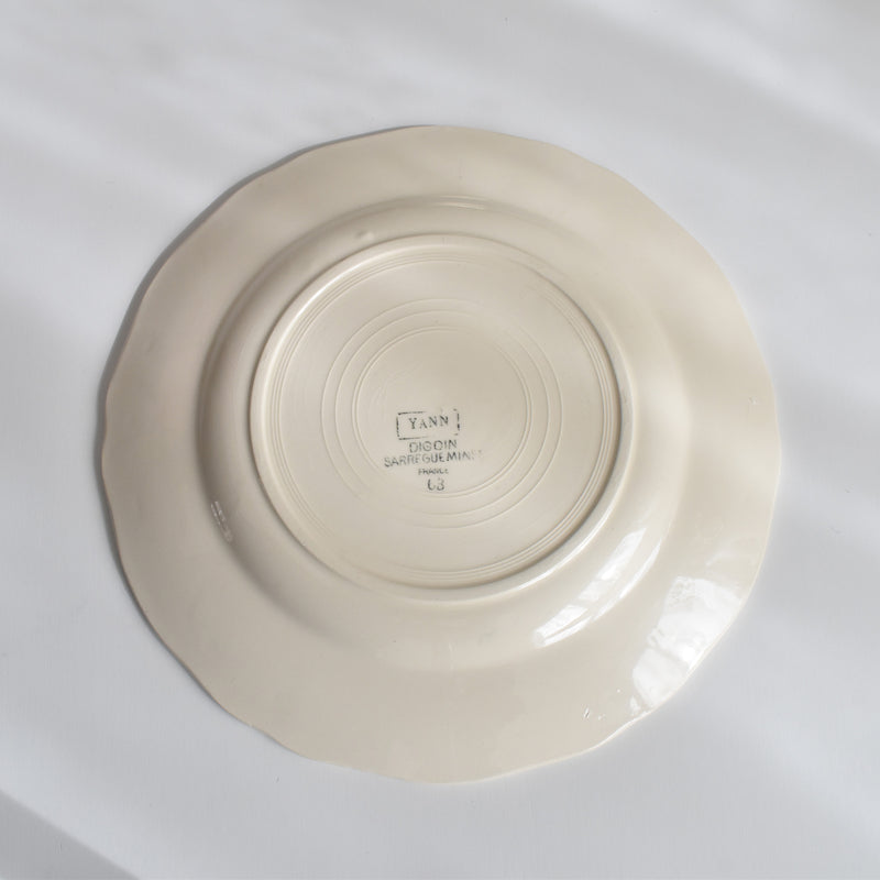 Vintage Dessert Plate Digoin & Sarreguemines Yann (Ian) B