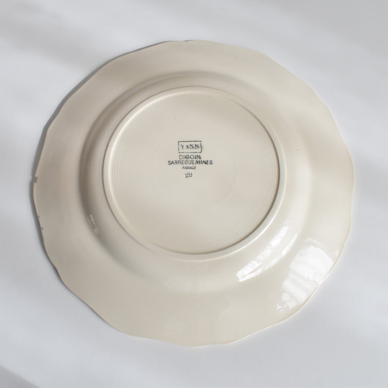Vintage Plate: Digoin & Sarreguemines "Yann" B