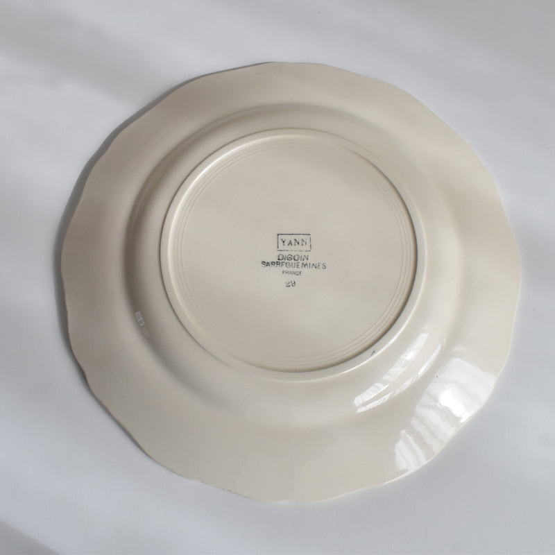 Vintage Plate Digoin & Sarreguemines Yann