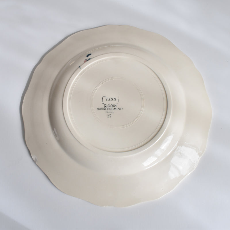 Vintage Plate Digoin & Sarreguemines Yann F